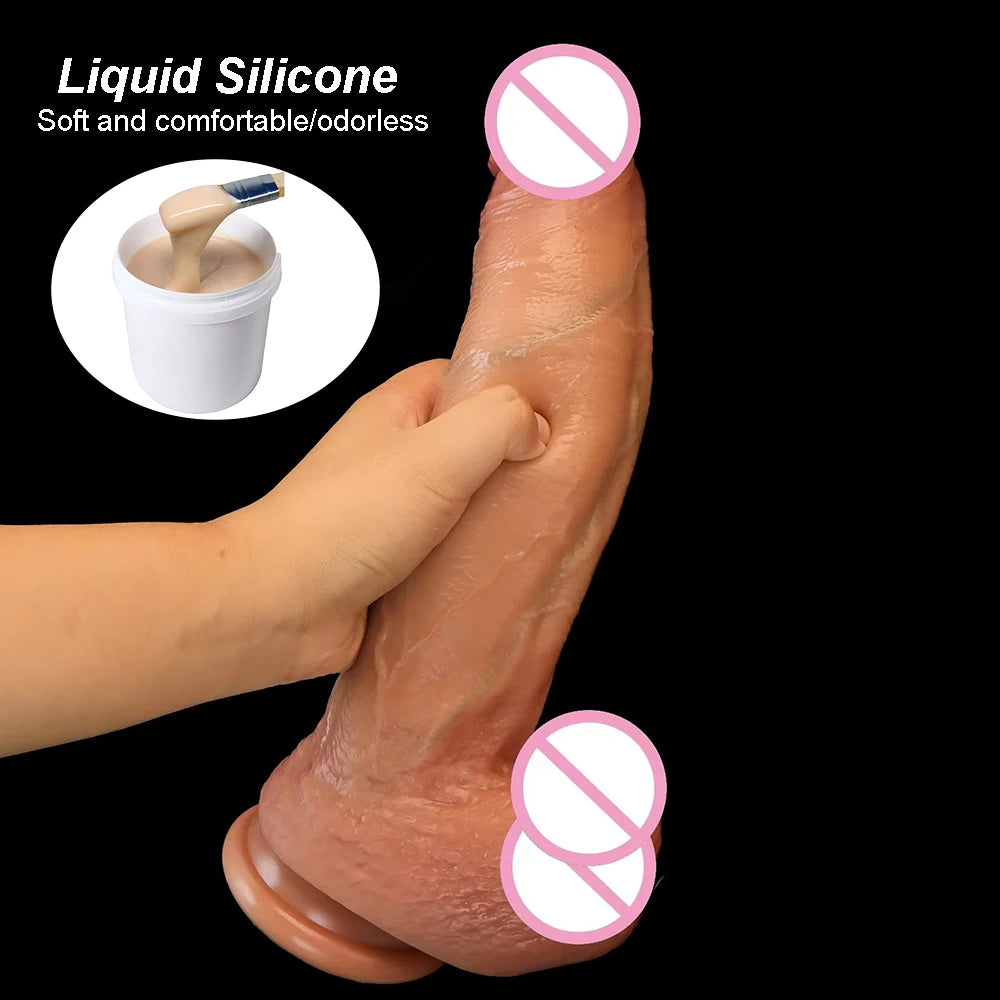Thick Dildos Realistic Liquid Silicone Huge Penis Women Sex Toys G-spot Masturbation Big Dick Strap on Anal Dildo Lesbian 18+