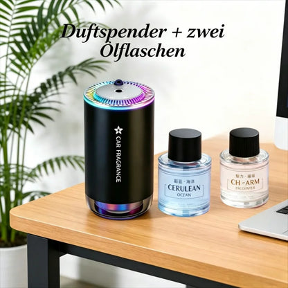 Auto smart fragrance machine, automatic spray function, aluminum alloy, starry sky atmosphere light, suitable for car and home