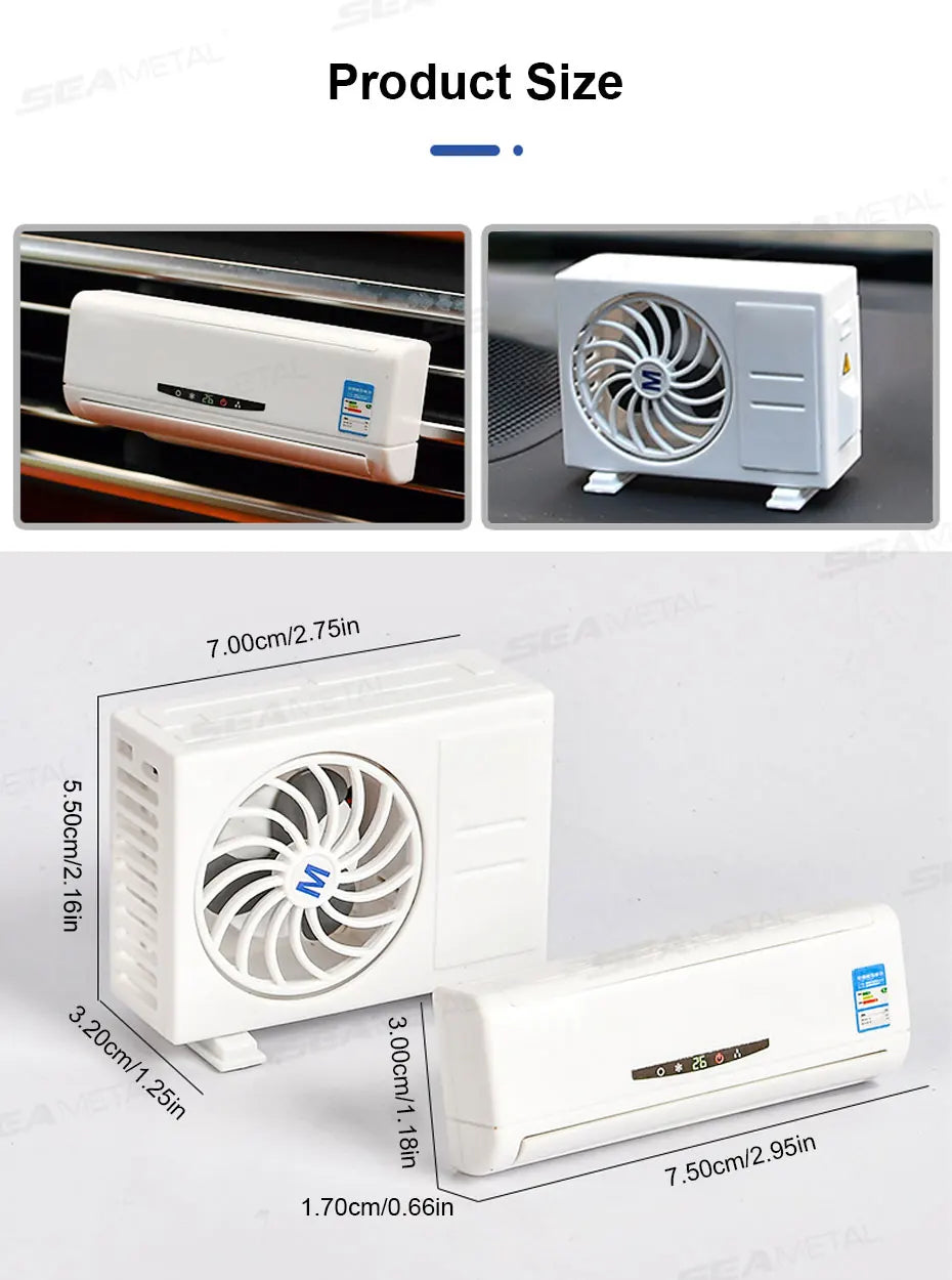SEAMETAL Car Perfume Diffuser Solar Air Conditioner Shape Decorative Air Freshener Air Outlet Car Aromatherapy Fragrance Tablet