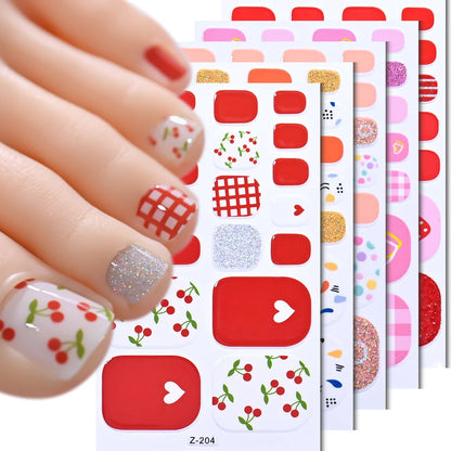 5Sheets Yellow Daisy Toenail Sticker 110Tips Full Cover Baking Free Toe Nail Wraps Elegant Flower Self-Adhesive Toe Polish Strip
