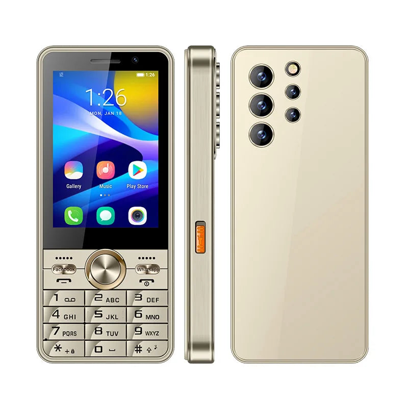 UNIWA HOPE XS24 4G Touch Screen Keypad Phone Android 8.1 Dual SIM 3.5 Inch 2GB+16GB 2500mAh Cellphone Whatsapp Phone Half-touch
