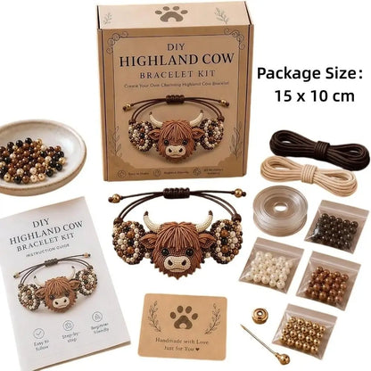 New 3D Design Beaded Bracelet Kit Animal Theme Cute Jewelry Making Set Bull Horse Shape DIY Beadwork Kit for Beginners