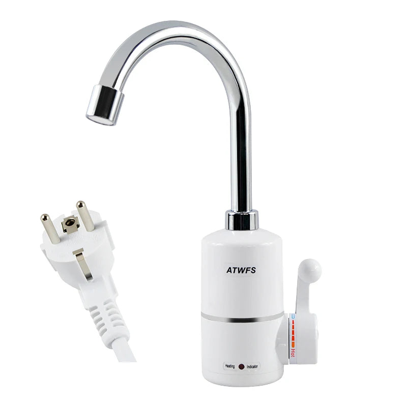 ATWFS Tankless Electric Newest Water Heater Kitchen Instant Hot Water Tap Heater Water Faucet Instantaneous Heater3000w