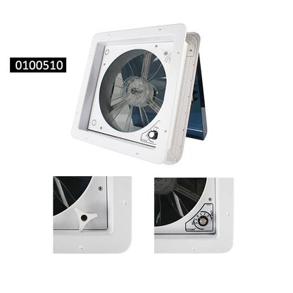 TYTXRV Caravan Accessories 11'' 12V CE RV Roof Vent Fan Manual Lifting Skylight Exhaust Fan for Camper Motorhome Travel Trailer