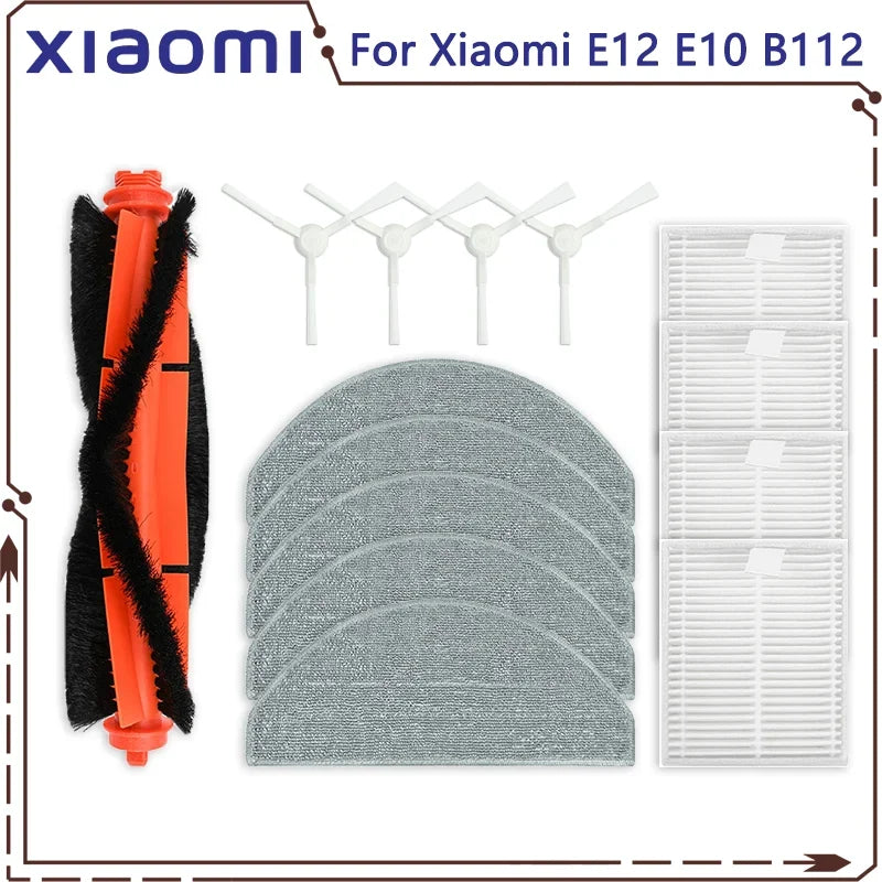For Xiaomi Vacuum cleaner S20 E12 E10 B112 sweeping robot vacuum cleaner main brush side brush mop cloth HEPA filter spare parts