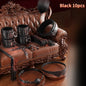 6-10Pcs/Set Sexual Bondage Handcuff Whip Adult Couple Sex Toys Tools Set Erotic Sex Toys for Woman Couples Leather BDSM Kits