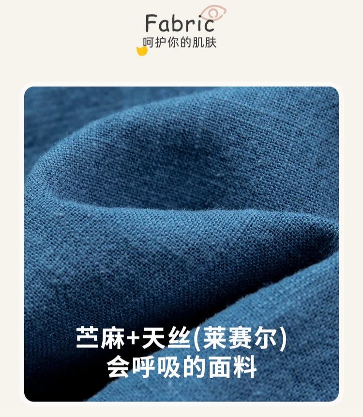 Spring Thin Retro Linen Jacket Children 2026 New Solid Color Single-Breasted Cardigan Casual Long-Sleeved Boys And Gilrs Coats
