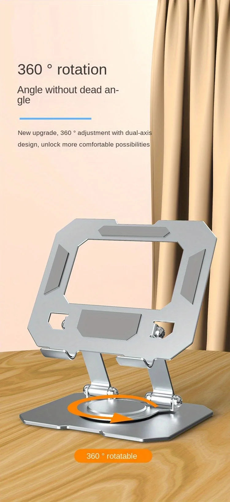 Tablet  360° Rotatable Stand Adjustable Foldable Desktop Stand Holder Compatible For 4.7-12 Inch Ipad Pro/Air/Min Laptop Tablet