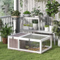Turtle enclosure 91x60.5x32cm spruce with roof, 2 Zones & folding side walls for reptiles inside
