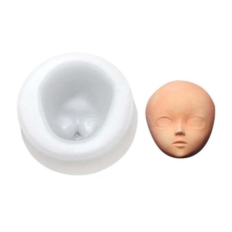 Elf silicone Q version face face mold ultra-light clay soft pottery face mold bjd silicone fairy ears baby face