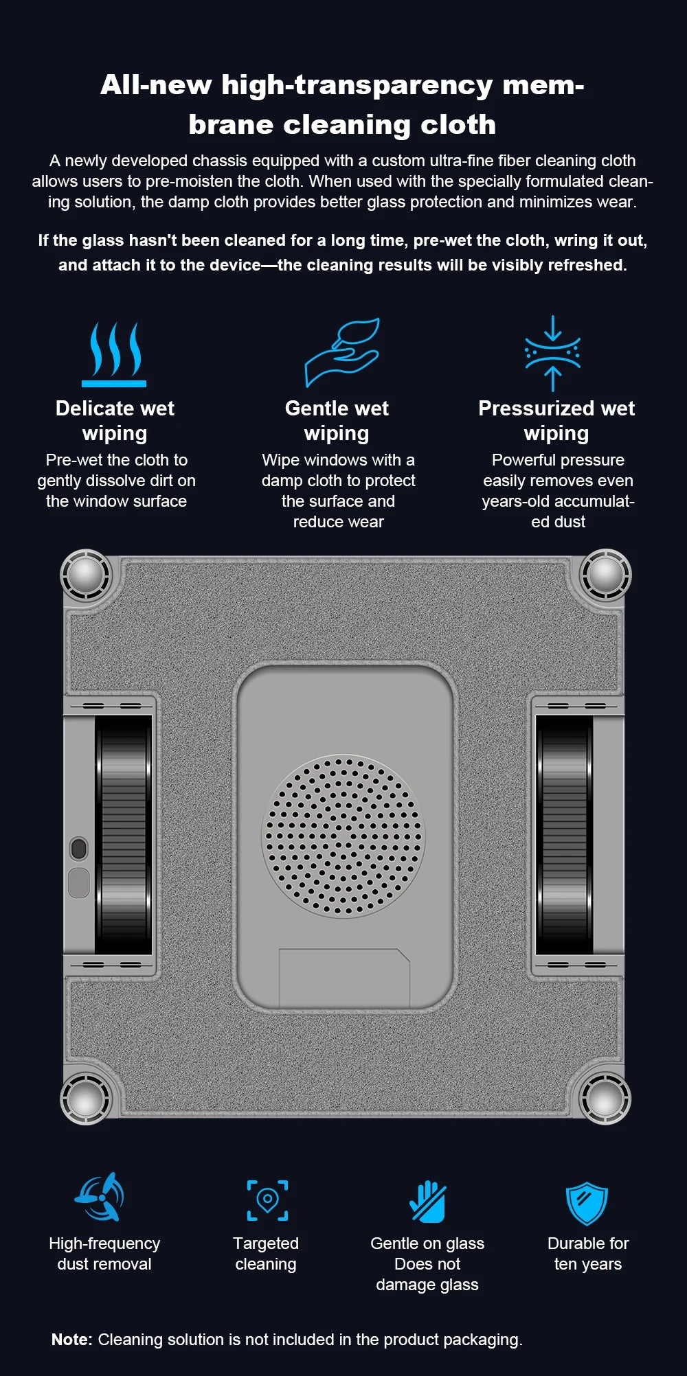 Robot Window Cleaner Liectroux S11,9000Pa Strong Suction, 4-Way Water Spray, Floating Scraping Tech, Smart Memory,APP Control