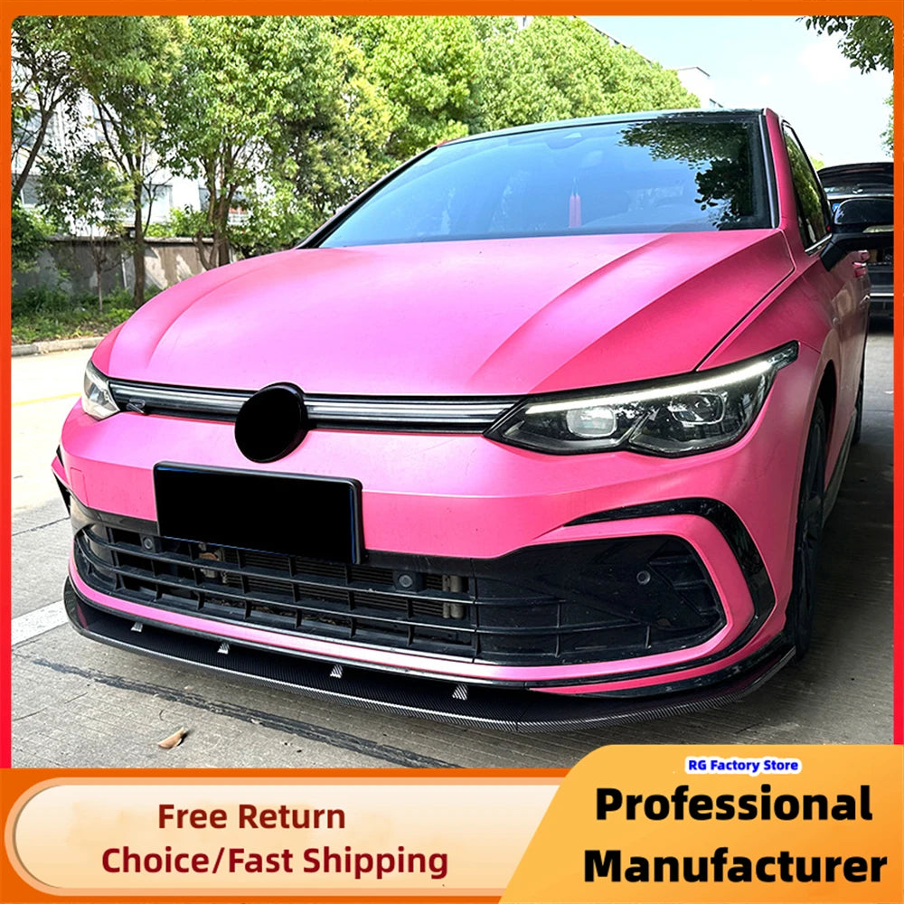 Maxton Style Front Bumper Lip Spoiler For VW Golf MK8 Golf 8 GTI GTD GTE R-Line 2020-2023 Diffuser Splitter Chin Trims Protector