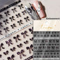 1pcs 5D Diamond Japanese White Lace Bow Nail Art Stickers Pearl Rhinestones Nail Decoration Adhesive Decals Slider DIY Accessory