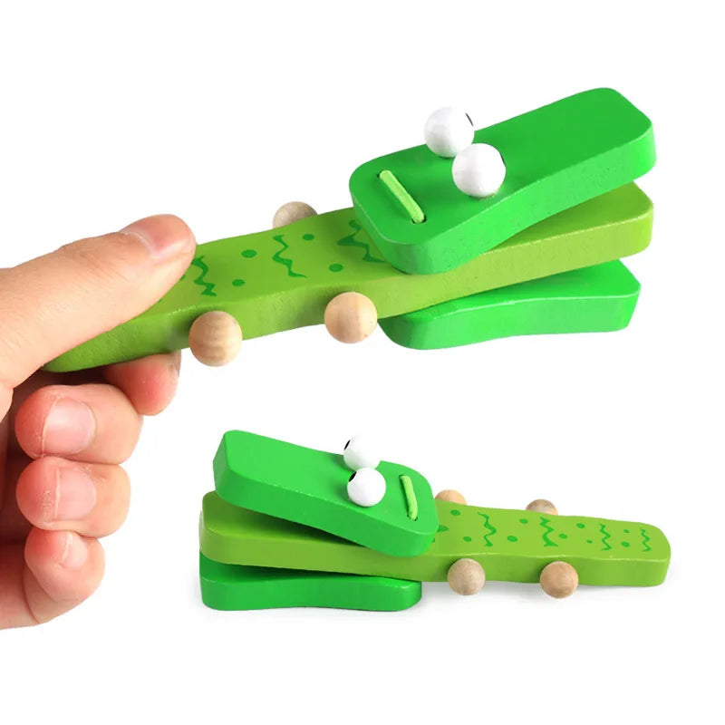 Wooden Music Instruments for Kids Rhythm Maracas Castanet Flute Jingle Bells Harmonica Trumpet Fiesta Carnival Party Favors