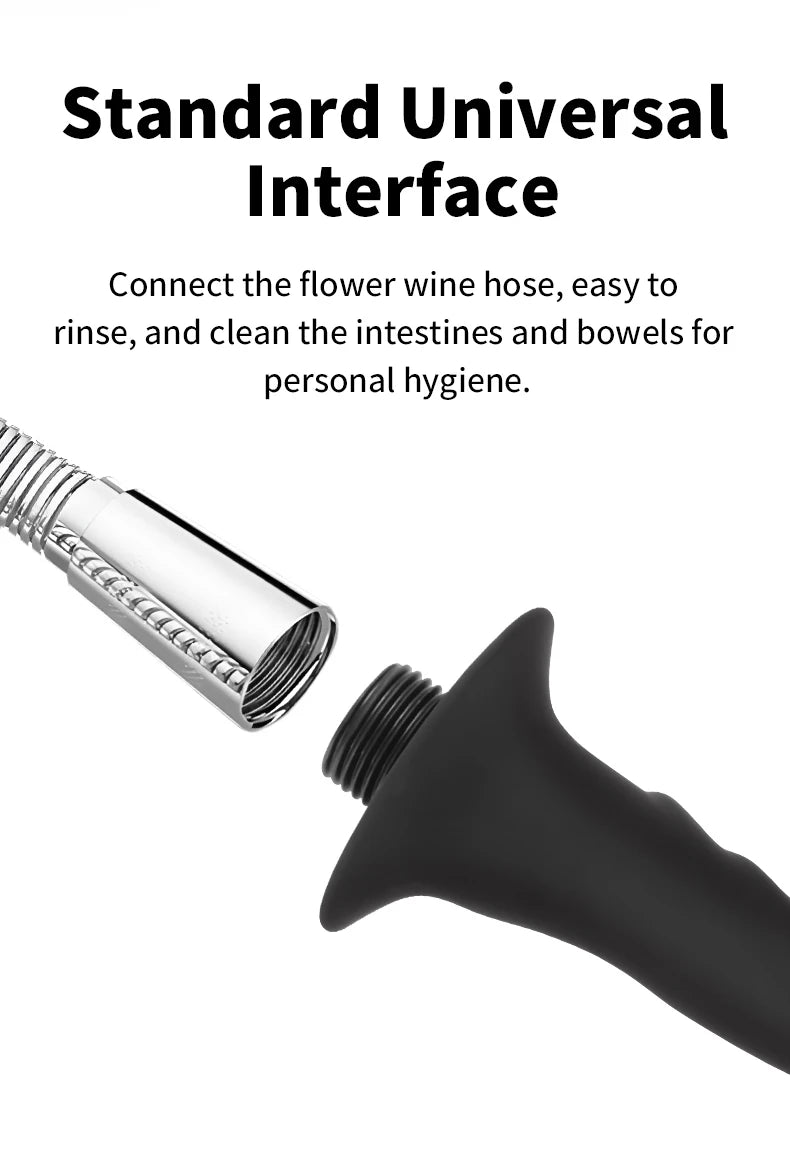 Soft Silicone Enema Kit  Multi Size Vaginal Anal Douche Heads  Professional Intimate Cleaning for Constipation Relief  Adult Toy