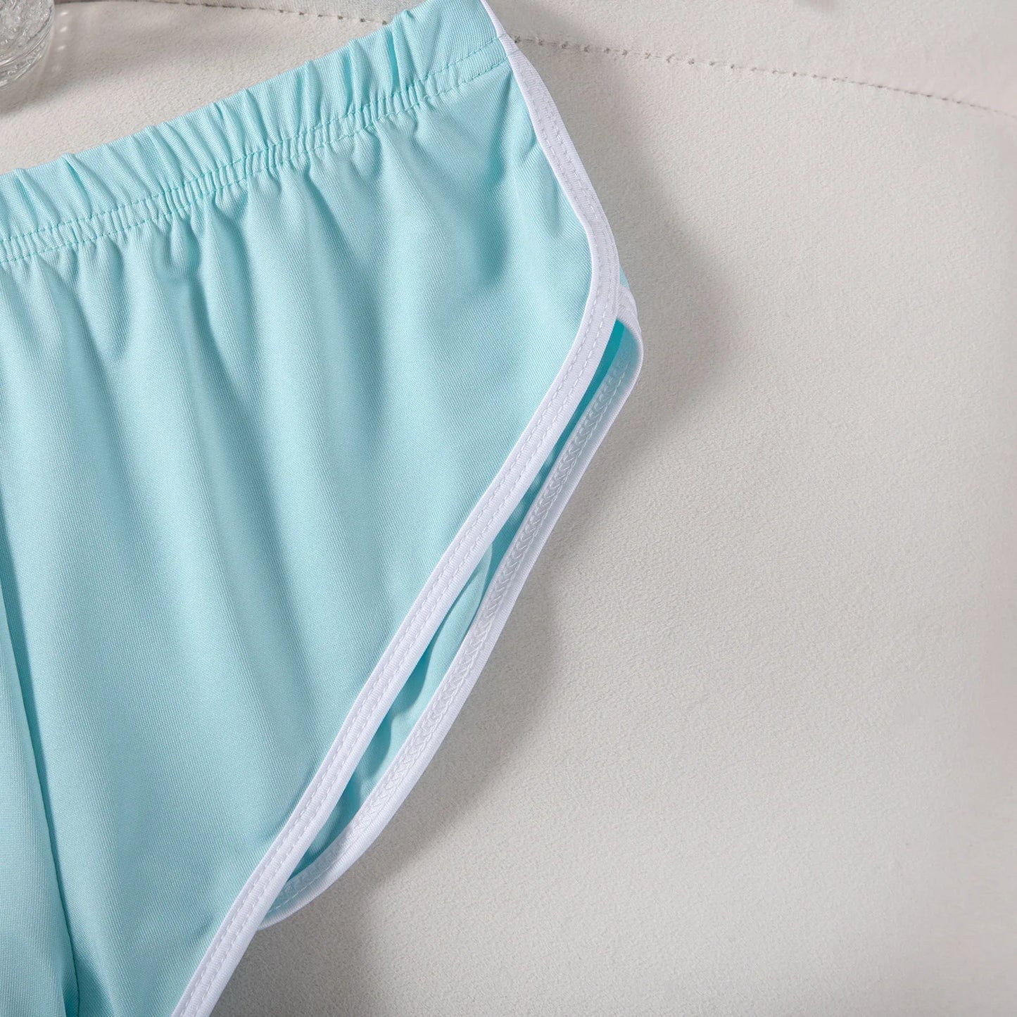 Sexy Running Elastic Sport Shorts Men's Summer Shorts Hot Pants Bar Nine Points Slim Fit Cotton Milk Silk Men's Fashion