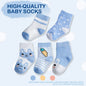 5Pairs/Lot Cotton Kids Anti-Slip Winter Socks Casual Baby Boys Girls Sock Floor Children's Socken With  Grips Kids For 0-8 Years