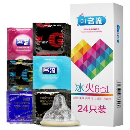 24/30pcs Super Thin Condoms Cool and Hot Sex Toys Dotted Granular Threaded Sexshop Tighten Firming Sex Accessories for Couples