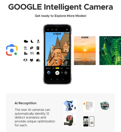 DOOGEE Blade10 Ultra Energy Rugged Phone Gemini AI 10.7mm Ultra-thin 6150mAh Battery Android 15 Widevine L1 Smartphone NFC