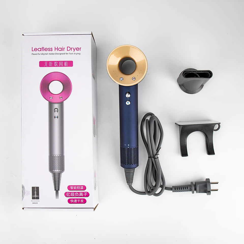 Ion Hair Dryer with Curls Diffuser 5 In 1 Super Ionic Hairdryer Woman Electric Barber Blower Leafless Dry Professional Machine