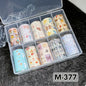 10 Rolls New Design Fresh Nail Foils for Transfer Paper Sticker Plaid Sliders Denim Nails Wraps DIY Bowknot Nail Art Decorations