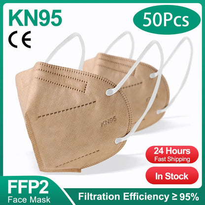 10-200Pcs FFP2 Masks kn95 Mascarillas KN95 Face Mask Filter 5Layers mascarillas quirurgicas homologadas Reusable Black FFP2 Mask