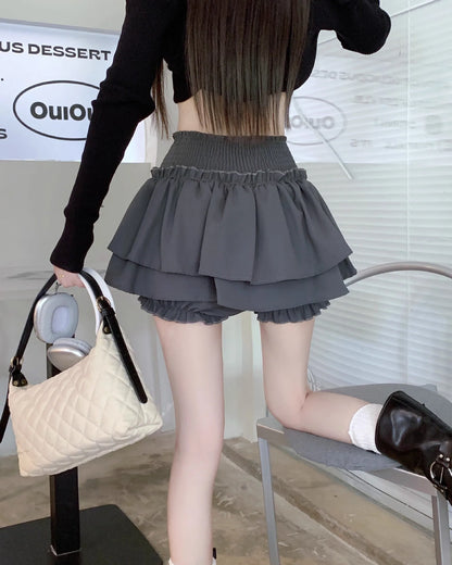 Women‘s High Waist Ballet Cake Skirt 2026 Spring Summer Slimming Short A Line Fluffy Mini Pants Style