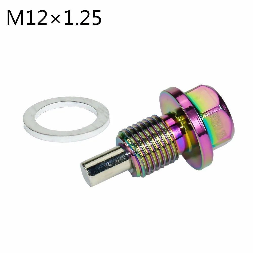 M12 M14 M16 M20*1.5 / 1.25 Neo Chrome Aluminum Magnetic Oil Drain Bolt Oil Sump drain plug nut Oil Drain Plug Magnetic