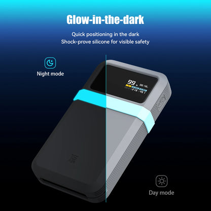 SIKAI Silicone Case For CUKTECH No.15 AIR 100W Portable Power Bank 15000mAh Travel Design with Data Cable Storage
