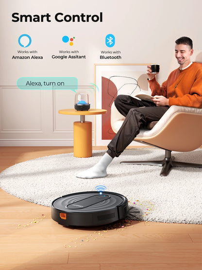 Airzeen R7 Robot Vacuum Mop 3-in-1 Cleaning 4000Pa Suction Smart App/Alexa Control Auto Self-Charging for Pet Hair & Floors