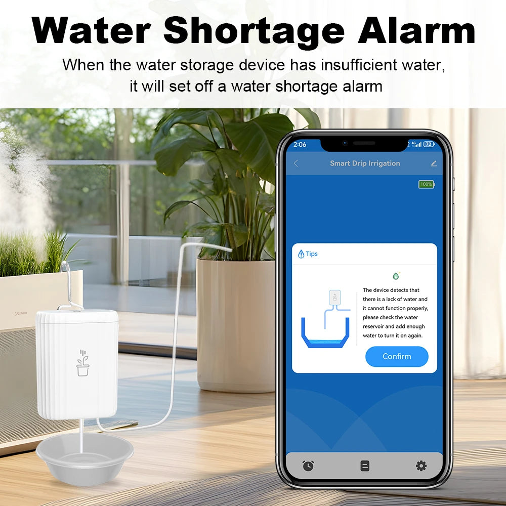 WiFi Intelligent Watering Device Timed Automatic Drip Irrigation System Remote APP Control Auto Watering for Indoor Plants