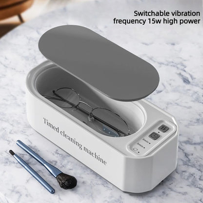 Portable Ultrasonic Cleaning Machine Multifunctional Household Ultrasonic Cleaner for Glasses Jewelry Dentures Braces