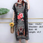 Casual Elegant Bohemian Printed Ethnic Style Retro Floral Woman Summer Street Wear Batwing Sleeve Loose Tunic Maternity Dress