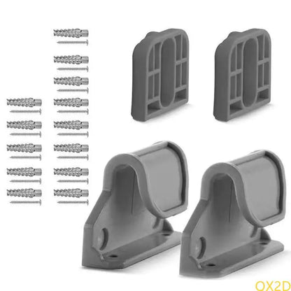 1 Set Retractable Baby Gate Replacement Part Mounting Accessories Fixing Base with Hook & Screws for Child Safety