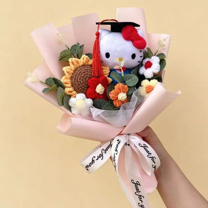 Cartoon Anime Series Hellokitty Kulomi Plush Toys Creative Graduation Bouquet Children's Day Birthday Graduation Gifts For Kids