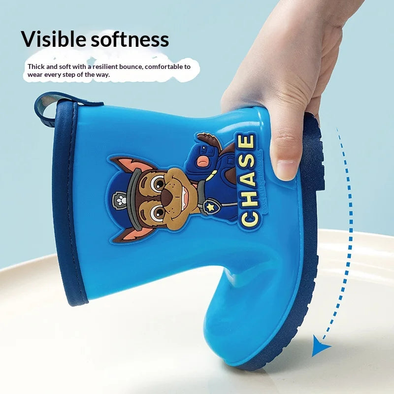 Genuine PAW patrol Rain boots Mars Skye Rubble Chase, Colorful Options Durable Footwear for Toddlers in Wet Condition