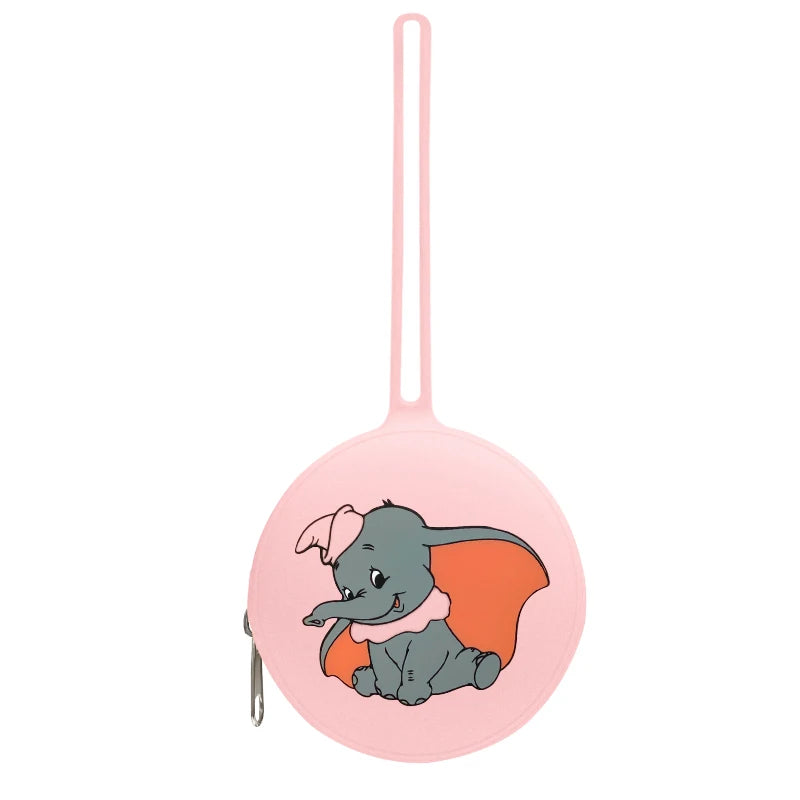 Cartoon Silicone Nipple Storage Bag  Kids Pacifier Holder Portable Silicone  Food-Grade Pendant DIY Accessories Baby Toy Gift
