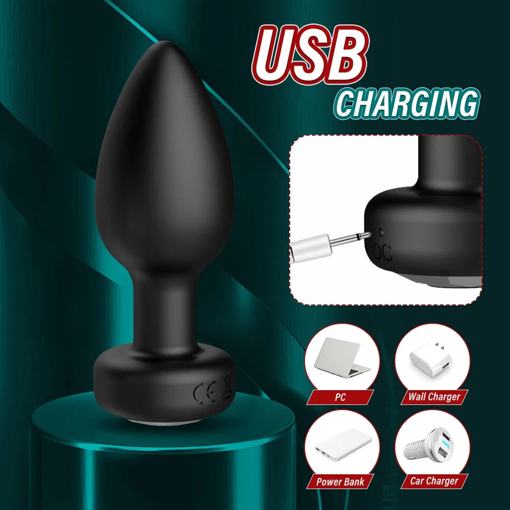 Anal Plug Vibrator for Men Women Butt Plug Men Prostate Massager Female Buttplug Remote Control Adult Sex Toys for Women Men Gay
