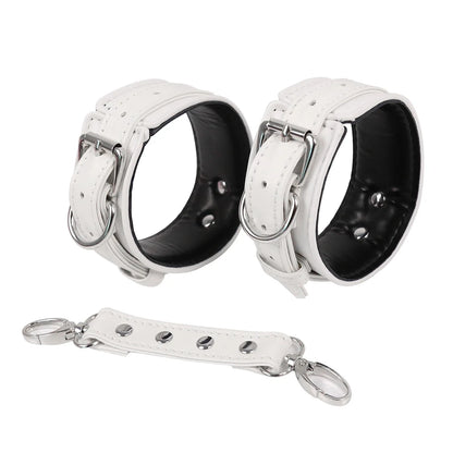 Professional BDSM Red Leather Harness Set Collar Handcuffs Restraint Kit for Women Slave Role Play Fetish Gear Adult Game Toy