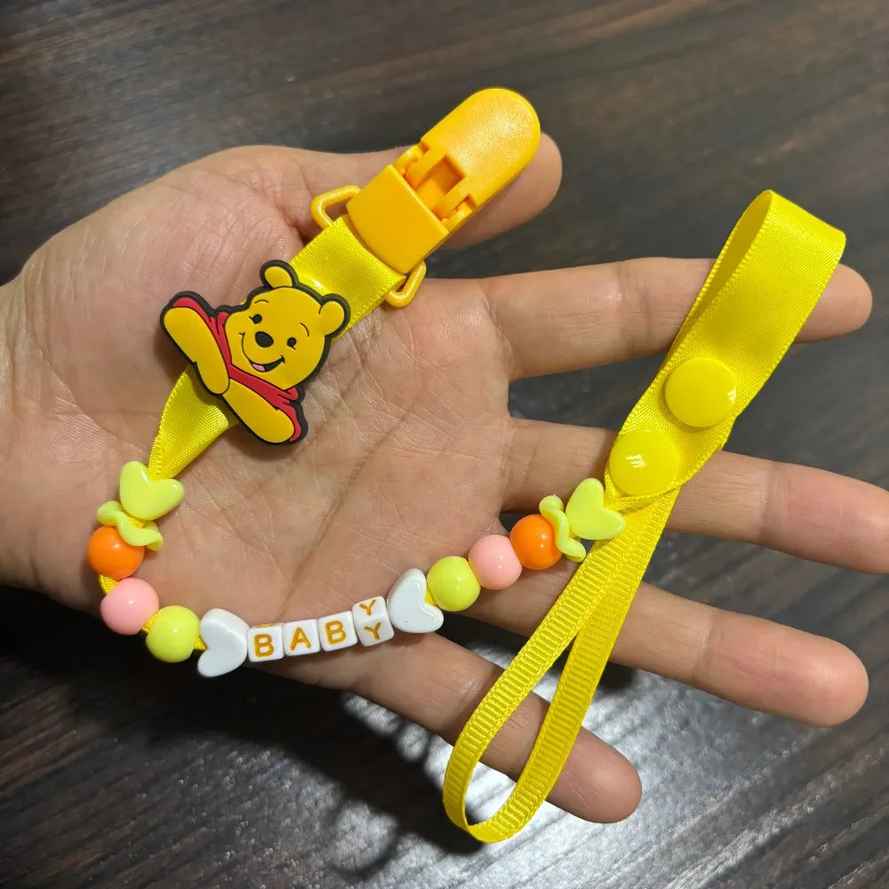 Luxurious zirconium baby nipple & nipple holder with cartoon print for chewing on baby's nipple Suitable for newborns Anti-drop