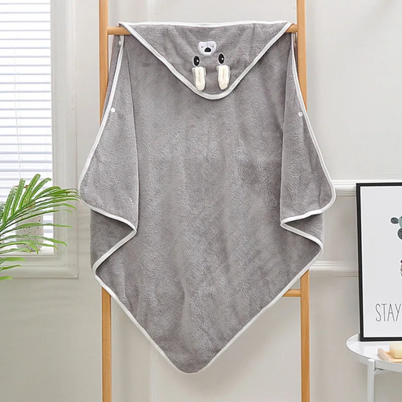 Toddler Baby Hooded Towels Newborn Kids Bathrobe Super Soft Bath Towel Blanket Warm Sleeping Swaddle Wrap for Infant Boys Girls
