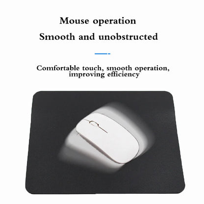 Simple Solid Color PU Leather Mouse Mat Anti Slip Waterproof Mouse Pad School Family Supplies Desk Set For Laptops PC Computer