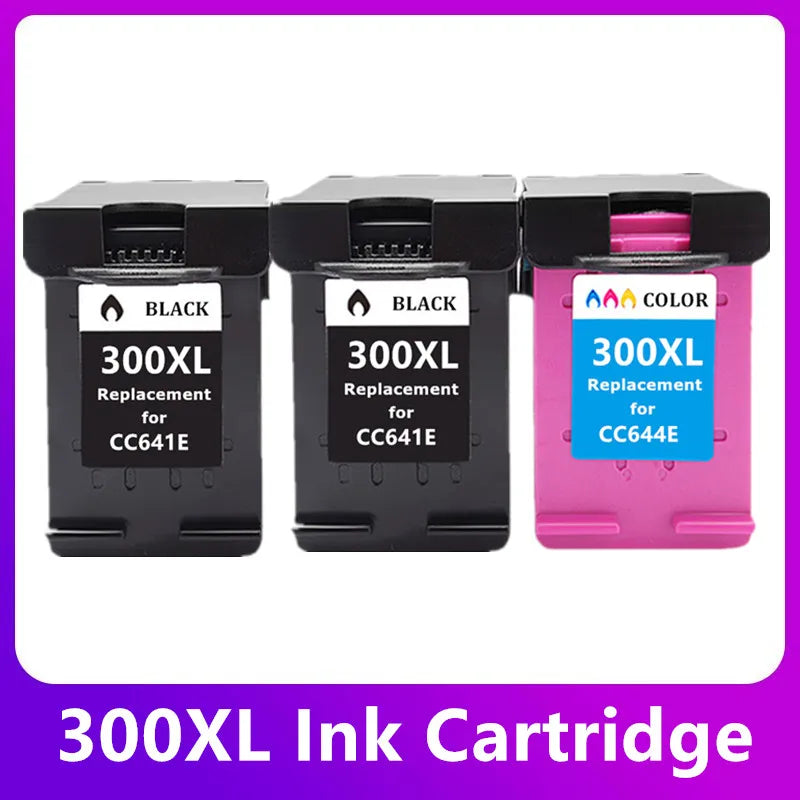Replacement 300XL Ink Cartridges for HP 300 for HP300 XL Deskjet F4280 F4580 D2560 D2660 D5560 Envy 100 110 120 Photosmart C4680