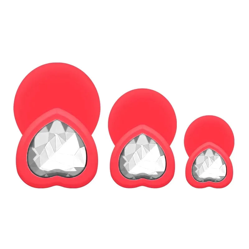 3Pcs Set Butt Anal Plug With Crystal Sex Toys for Women Men Soft Silicone Erotic Massager Stimulator Dildo Adult Product Plug