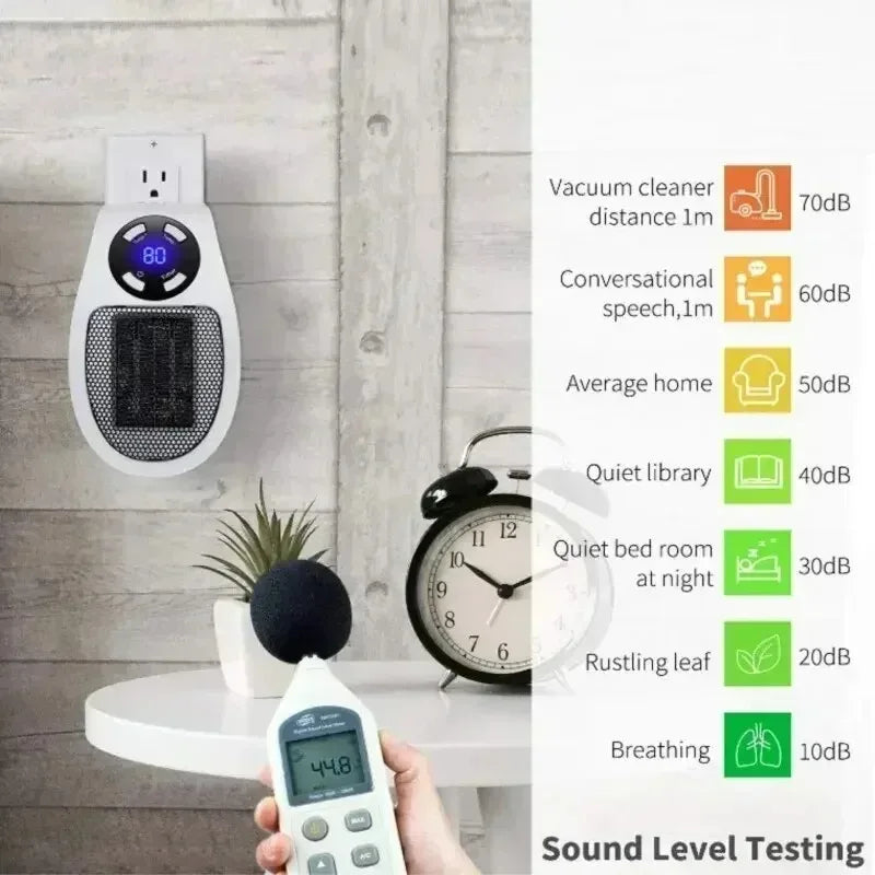 500W Electric Heater Wall-mounted Warm Air Blower Mini Hot Air Blower Plug-in Radiator With Remote Control Electric Hot Fan