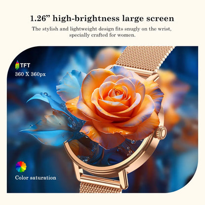 Blackview X30 Smartwatch, 1.26" TFT screen,320mAh,Bluetooth Phone Calling,Sleep Monitoring,Sport watch,Women's Watches,Fashion