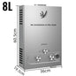 VEVOR LPG Liquefied Petroleum Gas Water Heater 6L 8L 10L 12L 16L 18L Liquefied Petroleum Gas Propane Butane Water Heater