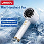 Lenovo Portable Handheld Turbo Fan 100-Speed Adjustable High Speed Cooling Fan USB Rechargeable Quiet Personal Fan for Travel
