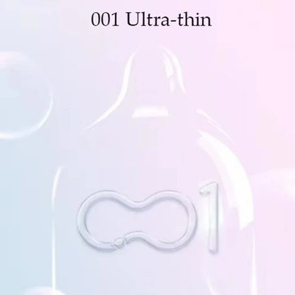 3 PCS 0.01 MM Polyurethane Non-latex Surface Smooth Condom Ultra-thin Condom Male Contraceptive Condom Cock Sleeve