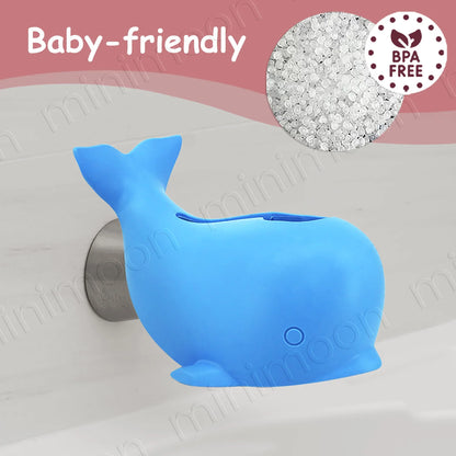 Whale Faucet Cover for Baby Bath Safety, Adjustable Strap with BPA-Free Soft Silicone with , Fun & Protective
